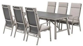 ARCTIC mocca - 7-elementowy zestaw obiadowy do ogrodu