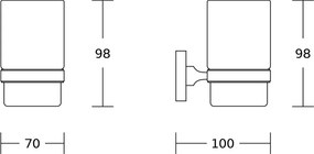 Mexen Rufo kubek na szczoteczki, czarny - 7050938-70