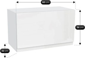 Zestaw Mebli Kuchennych MODERN 200 cm Biały Połysk/Dąb Nowoczesny