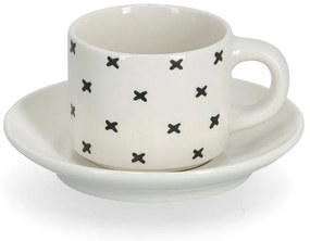 Zestaw filiżanek do espresso w geometryczne wzory, 70 ml