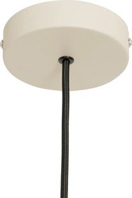 Lampa wisząca Japandi beżowa z materiałowym abażurem 50 cm - Plu