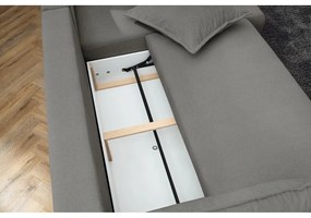 Jasnoszary rozkładany narożnik (róg zmienny) Nessa – Bobochic Paris