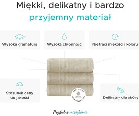 Ręcznik kąpielowy Comfort Maxi 100x200 cm kremowy, 100% bawełna