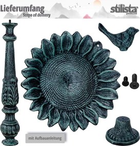 STILISTA Poidło żeliwne dla ptaków 50 x 24 cm, antyczny brąz