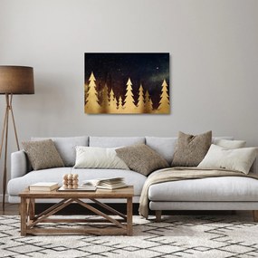 Obraz na szkle - Złota noc (70x50 cm)