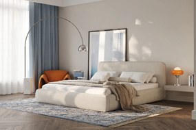 Łóżko Odette 160x200, tkanina STORM 02, stelaż metalowy