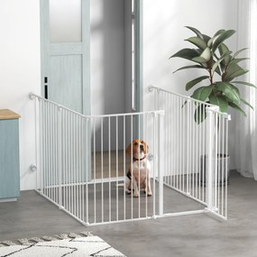 PawHut Modularny wybieg dla szczeniąt Łatwa konfiguracja Biały 123x102x90cm | Aosom PL