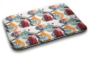 Dywanik łazienkowy Dywanik łazienkowy Ptaki Kwiaty Wzór