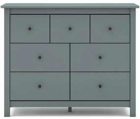 Szarozielona komoda z litego drewna sosnowego 110x80x40 cm Misti – Marckeric