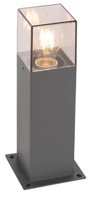 Nowoczesna lampa podłogowa zewnętrzna 30 cm ciemnoszara IP44 - Denmark