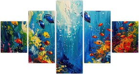 Obraz - Malowanie podwodnego świata (125x70 cm)