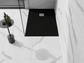 Mexen Stone+ brodzik kompozytowy prostokątny 90 x 80 cm, czarny - 44708090
