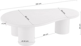 Stolik kawowy Gisela 130 cm do salonu - beżowy