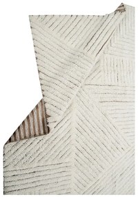 Kremowy wełniany dywan tkany ręcznie odpowiedni do prania 170x240 cm Almond Valley – Lorena Canals