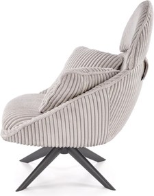 Obrotowy fotel wypoczynkowy z grubego sztruksu Merry 2