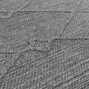 Dywan zewnętrzny sznurkowy Patara Boho szary 80 cm x 250 cm
