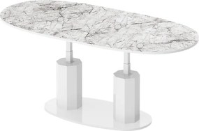 Rozkładany i podnoszony ławostół Barletta marmur wysoki połysk