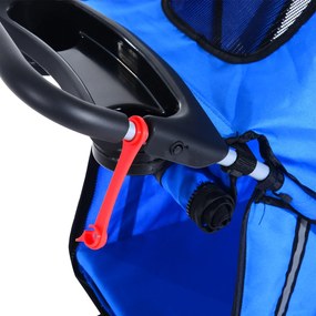 Outsunny Wózek dla Zwierząt Składany Lekki Niebieski do 15kg | Aosom PL