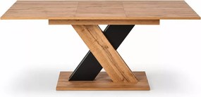 Stół Helios 130-175|76 cm – elegancki proskokątny rozkładany stół z płyty laminowanej w kolorze dębu