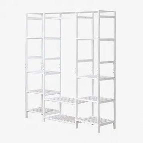 Otwarta Szafa Z Półkami Z Drewna Bambusowego Krauford Madera Blanca - Sklum