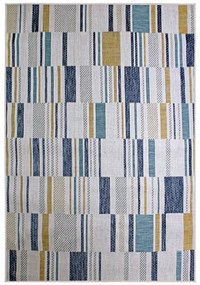 Żółto-niebieski dywan odpowiedni na zewnątrz 200x290 cm Rosco Geo – Flair Rugs