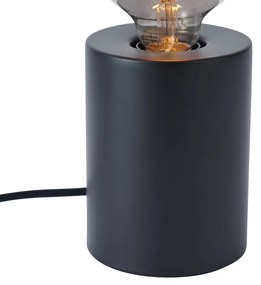 Nowoczesna lampa stołowa czarna 13 cm - Cylinder Nowoczesny Oswietlenie wewnetrzne