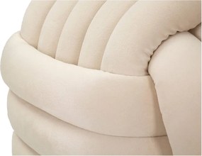 Kremowy aksamitny puf Softy – Mauro Ferretti