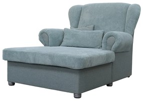 Szaroniebieski sztruksowy szezlong Lord – Ropez