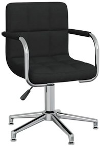 Czarny fotel obrotowy tapicerowany L0-R87