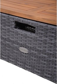 Szara sofa ogrodowa z imitacji rattanu Bari – Garden Pleasure