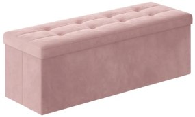Stołek ze schowkiem OTTOMAN 110x38 cm, różowy