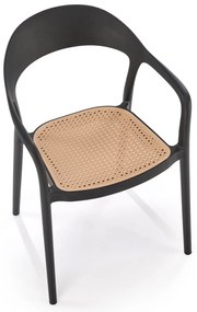 K530 krzesło czarne, nowoczesne, skandynawskie, polipropylen, ergonomiczne