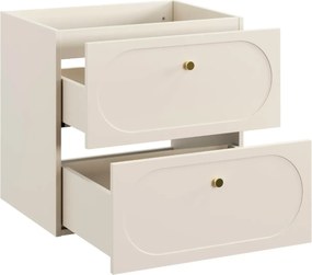 Szafka pod umywalkę DONNA SAND 2S 60cm beż piaskowy z umywalką wpuszczaną FLY COMAD