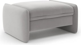 Jasnoszary aksamitny podnóżek Georgia – Micadoni