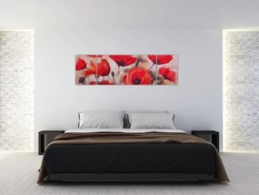 Obraz - Wilcze maki (170x50 cm)