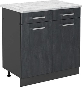 Szafka dolna do kuchni czarny beton 80x60x81.6 r-line