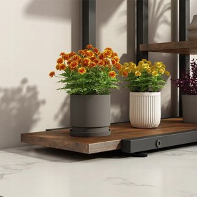 Nowoczesny brązowy stojak na rośliny 113 cm