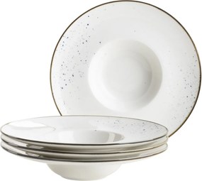 Mäser 4-częściowy zestaw talerzy dla smakoszy Pintar White niebieskie kropki 26 cm