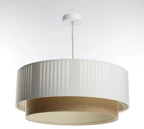 Lampa wisząca DUO LAMI LINE 60x25 biała/jutowa BPS KONCEPT