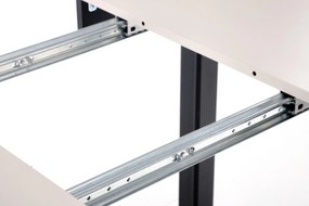 Stół okrągły rozkładany płyta kaszmir/czarny 102-142/102/76 cm RINGO