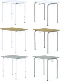 Regulowany stolik uczniowski do szkoły i przedszkola Simple prostokątny 70x50 cm