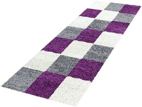 Fioletowo-szary chodnik 80x250 cm Life – Ayyildiz Carpets