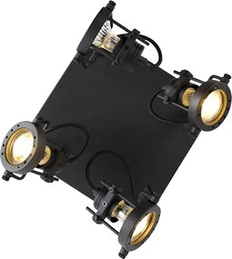 Industrialny reflektor czarny 4-światłowy - Suplux