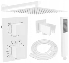 Mexen Cube DR02 zestaw prysznicowy podtynkowy z deszczownica 30 cm, biały - 77502DR0230-20