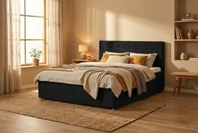 Łóżko FILI 120x200 cm Czarny Bez materaca