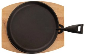 Żeliwna patelnia do grillowania z odpinaną rączką ø 22 cm LITINA – Orion