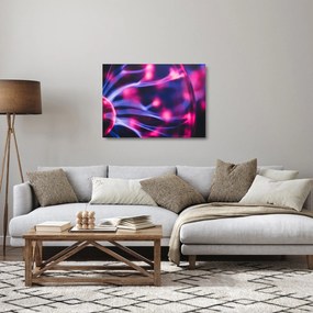 Obraz na szkle - abstrakcyjny fioletowy obraz (70x50 cm)
