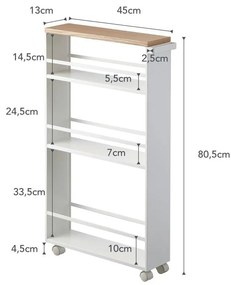 Biały metalowy regał łazienkowy 47,5x81 cm Tower – YAMAZAKI