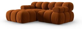 Pomarańczowa aksamitna sofa 191 cm Bellis – Micadoni Home