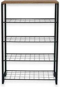 Regał na buty Nancy Atlantic Pine and Black